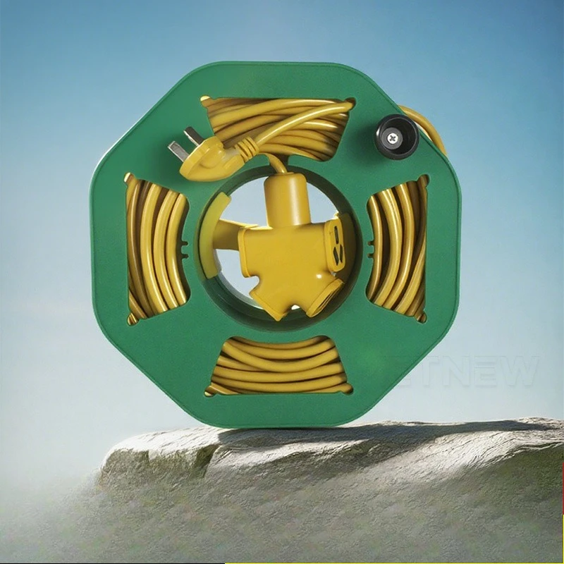 Power Tools Storage - เครื่องม้วนสายยางแบบพรีเมียม อุปกรณ์ม้วนเก็บสายไฟฟ้าในสวน เครื่องมือพกพาสำหรับเก็บสายไฟ