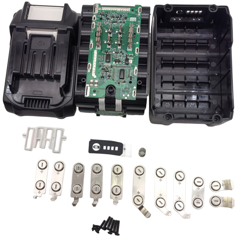 Power Tools And Engineering - ชุดแบตเตอรี่พกพา 21700 พร้อมตัวเรือนพลาสติก ABS แผงแสดงผลรวมอยู่ด้วย สำหรับซ่อมแซมเครื่องมือไฟฟ้า