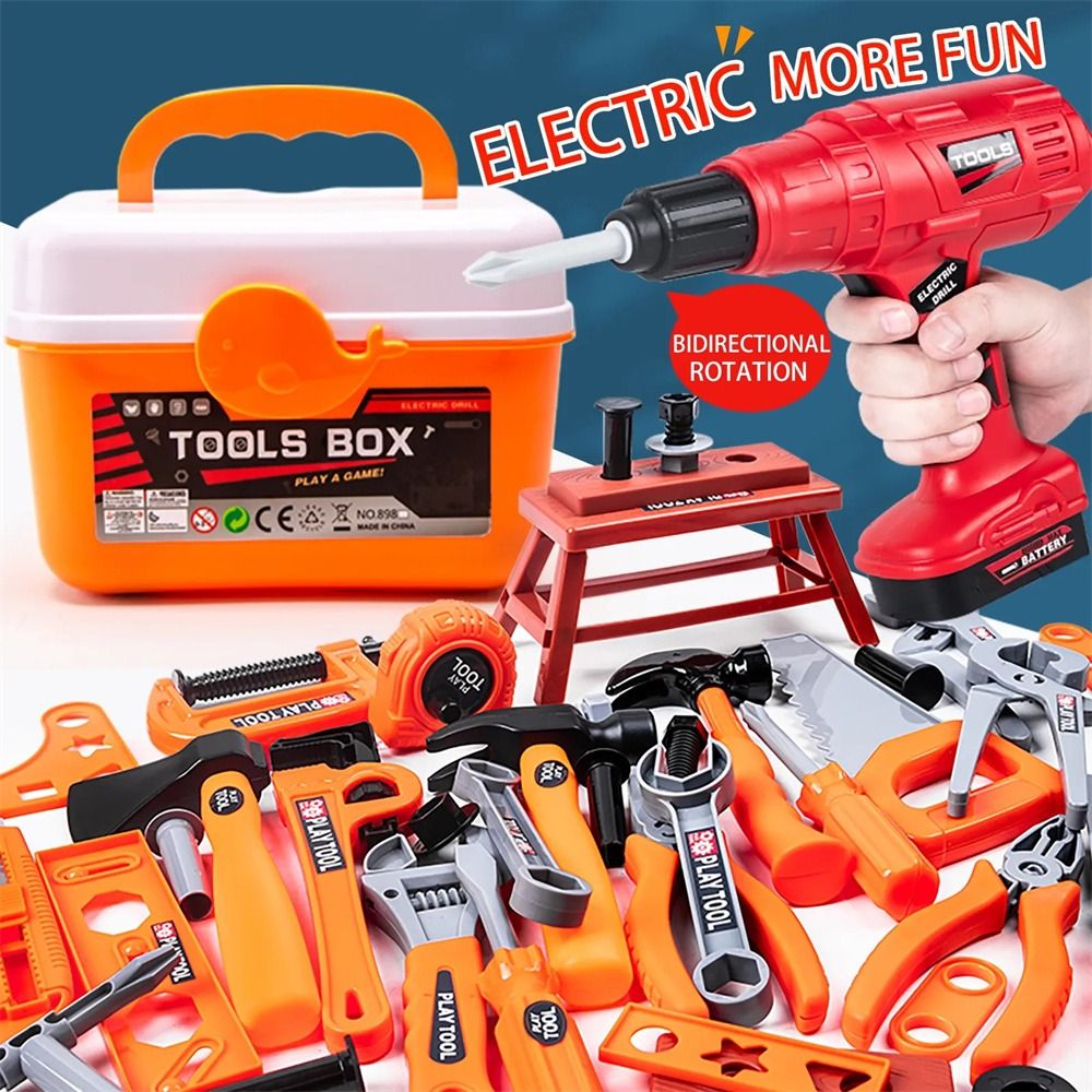 Power Tools And Engineering - ชุดเครื่องมือซ่อมของเล่นไฟฟ้า ของเล่นจำลองงานก่อสร้าง ชุดเครื่องมือเด็ก ชุดเรียนรู้วิศวกรรม ชุดเครื่องมือสำหรับเด็ก