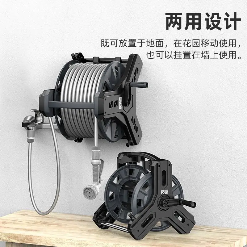 Power Tools Storage - ชุดสายยางรดน้ำพรีเมียมหลากสี พร้อมรถเข็นเก็บสายยาง อุปกรณ์ทำสวน สำหรับรดน้ำ ล้างพื้น