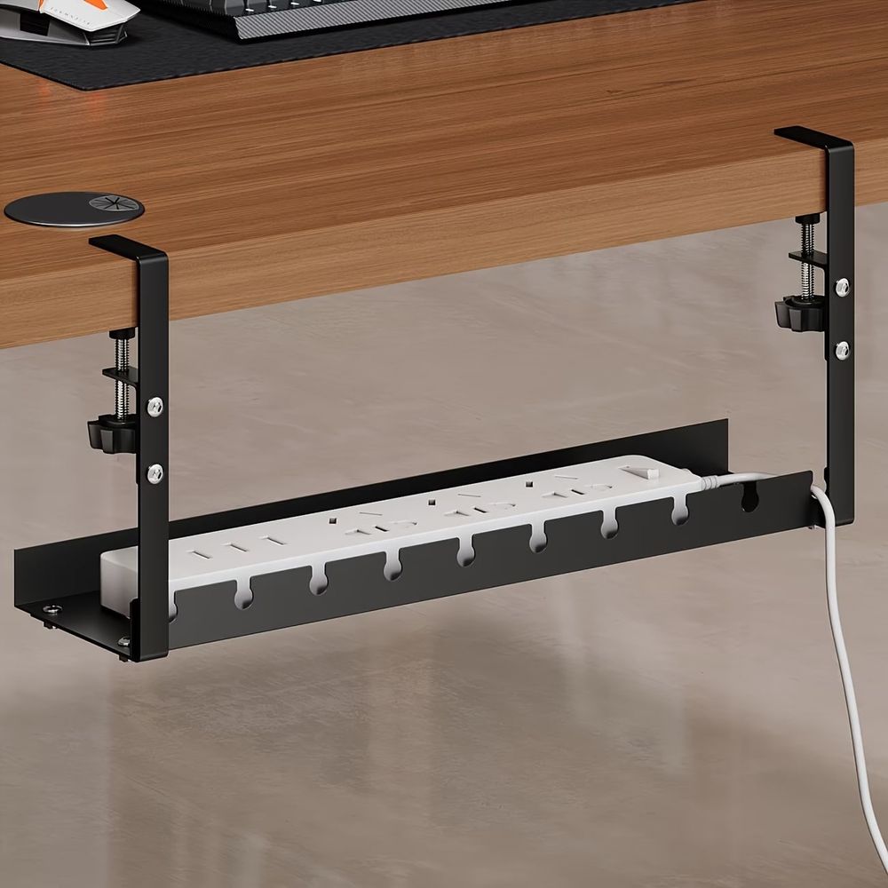 Power Tools Storage - ถาดจัดการสายเคเบิลสำหรับโต๊ะทำงาน, อุปกรณ์จัดเก็บของใช้ในบ้าน เหมาะสำหรับจัดระเบียบสายไฟ, ขาตั้งปลั๊กไฟ และมาพร้อมกับอุปกรณ์เสริม