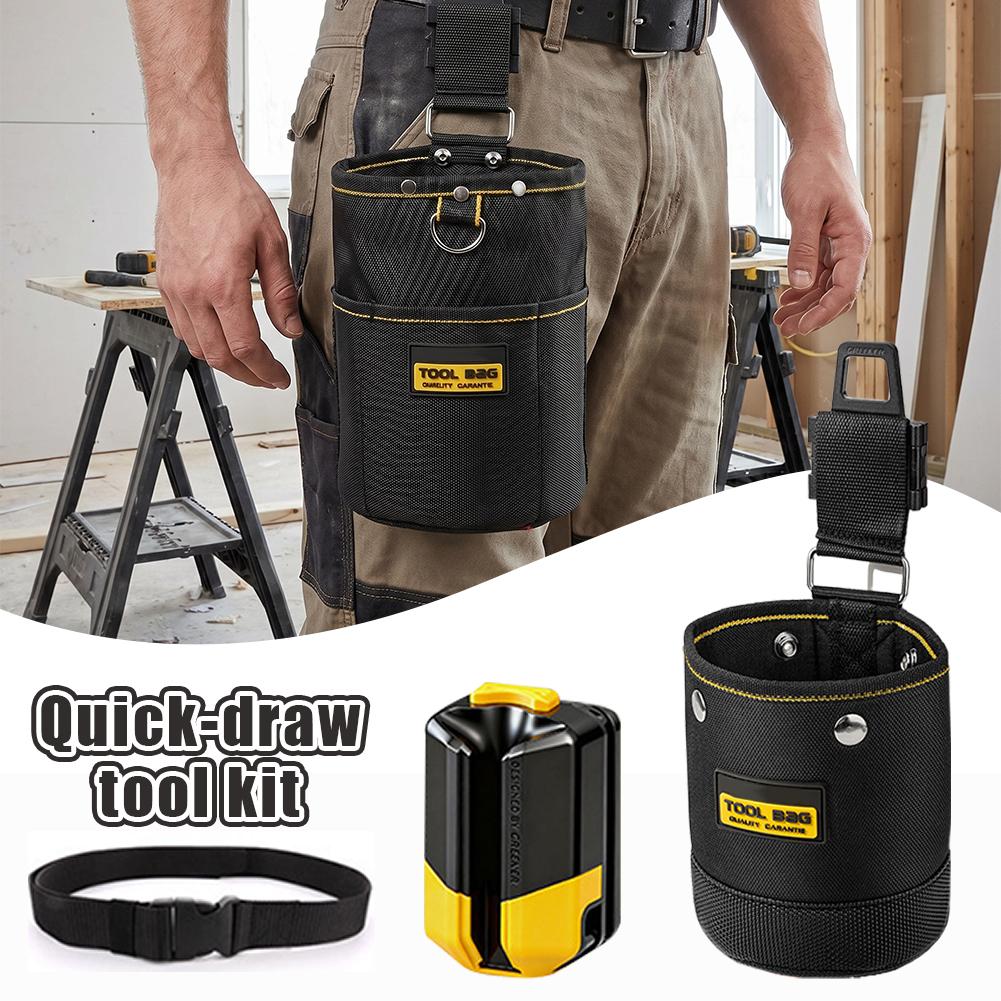 Power Tools Band - กระเป๋าใส่เครื่องมือแบบหมุนได้ แขวนง่าย ช่องใส่ตะปู สำหรับงานไม้ ช่างไฟฟ้า ช่างซ่อม